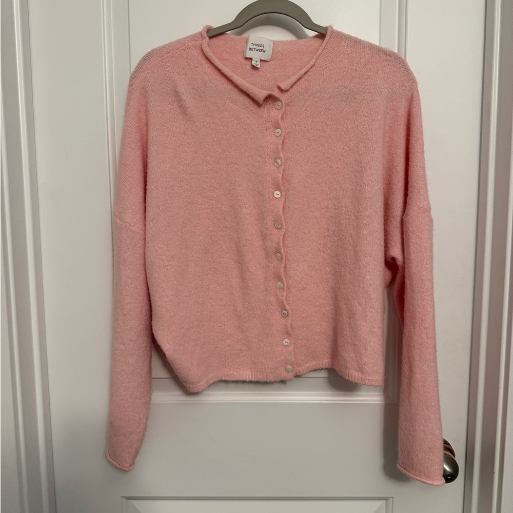 Things Between Cardigan Light Pink oversized Small